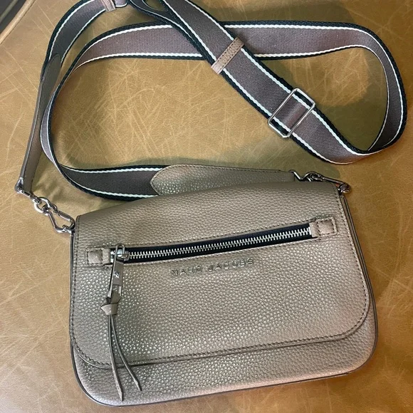 Marc Jacobs leather crossbody bag, beige. - Picture 4 of 4
